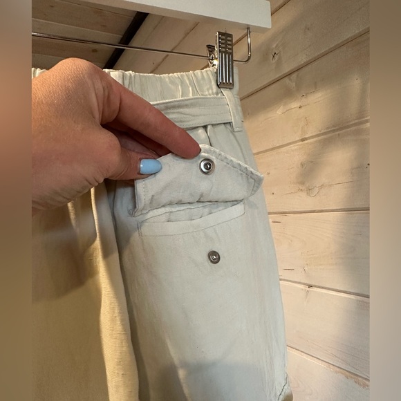 Wilfred | Cream Linen Blend Cargo Style Joggers - Picture 9 of 10